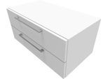 Schrank SOLUS PLAY, 2 Schübe, B 800 x T 440 x T 374 mm, weiß