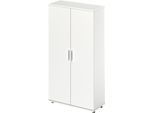 Schäfer Shop Genius Flügeltürenschrank TETRIS WOOD, 5 OH, Höhe inkl. Gleiter, B 1000 mm, weiß