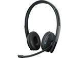Bluetooth Headset EPOS | Sennheiser ADAPT 261, binaural, UC-optimiert, zertifiziert für Microsoft Teams®, bis 25 m, bis 27 h, USB-C-Dongle, schwarz