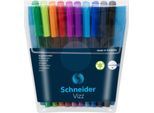 Schneider Kugelschreiber Vizz, Strichstärke M, Gelco®, dokumentenecht, 10 Stück, farbsortiert