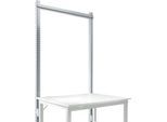 Aufbauportal, Grundtisch STANDARD Arbeitstisch-/Werkbanksystem UNIVERSAL/PROFI, 1250 mm, alusilber