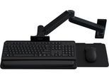 Tastatur Wandhalterung Ergotron LX Pro, mit Mausablagefläche, bis 2,3 kg, neig-/schwenkbar, höhenverstellbar, Aluminium, schwarz