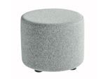 Nowy Styl Sitzhocker TAPA Round, gepolstert, Schurwolle-Bezug, grau