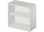 Schäfer Shop Select Ansatz-/Aufsatz-Regal LOGIN, 2 Ordnerhöhen, B 800 x T 420 x H 726 mm, lichtgrau