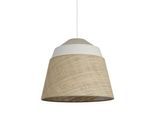Deckenleuchte AMALIA natur/weiß, Rattan & Textil, Ø 38 cm, E27, ohne Leuchtmittel, meet by Paperflow