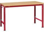 Manuflex Grundtisch UNIVERSAL Spezial, 1500 x 1000 mm, Multiplex natur, rubinrot