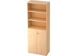Regalschrank TOPAS LINE, 3 OH Regal/3 OH Türen, Ahorn/Ahorn
