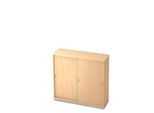 Schiebetürenschrank, 3 OH, B 1200 x T 400 mm, Ahorn-Dekor