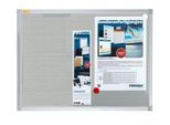 Franken Pinnwandtafel Pin'n'Mag X-tra!Line, Textil + Metallgitter, Aluminiumrahmen, 600 x 450 mm, PM3612