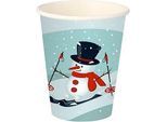 Papstar Trinkbecher "Snowtime", Pappe, 200 ml, doppelwandig, Ø 8 x H 9,3 cm, 50 Stück