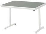Rau Arbeitstisch Adlatus, elektrisch höhenverstellbar, 25 mm Spanplatte, Linoleumbelag, 150 kg, B 1250 x T 1000 x H 720-1120 mm, hellgrau/lichtgrau