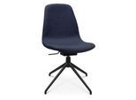 Konferenzsessel Topstar Sitness Life 1.1, dreh-/sitzhöhenverstellbar, ohne Armlehnen, B 460 x T 390 x H 450-480 mm, 4-Fußgestell, Alu schwarz-matt & Stoff, d.blau