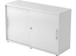 Schiebetürenschrank, 2 OH, B 1200 x T 400 x H 748 mm, lichtgrau