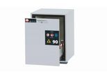 Sicherheitsunterbauschrank Typ 90 asecos UB-S-90, Schublade, Front Lichtgrau, B 593 x T 600 x H 800 mm
