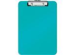 LEITZ® Klemmbrett WOW 3971, DIN A4, Polystyrol, mit Aufhängeöse, eisblau