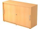 Schiebetürenschrank, 2 OH, B 1200 x T 400 x H 748 mm, Buche-Dekor