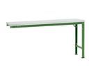 Manuflex Ansatztisch UNIVERSAL Spezial, 1750 x 800 mm, Melamin lichtgrau, resedagrün