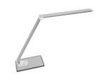 Paperflow LED-Tischleuchte Olga, 12 W, 400 lm, 3000–5000 K, 5 Farbmodi, 6-stufig dimmbar, drehbar, neigbar, USB, grau