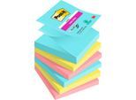 Post-it® Haftnotizen Super Sticky Z-Notes Cosmic R330-6SS-COS, 76 x 76 mm, farbig, 6 Blöcke á 90 Blatt