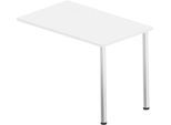 Anbautisch BEXXSTAR, Quadratrohrfuß, Rechteck, B 1000 x T 600 x H 740 mm, weiß