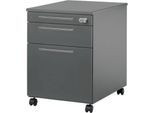 Schäfer Shop Select Rollcontainer Start Off 126, Utensilien-, Hängeregisterauszug, Schublade, abschließbar, B 432 x T 580 x H 595 mm, graphit/graphit
