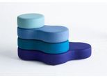 Nowy Styl Sitzsystem TAPA Round I, Stoff, modular, mit Drehmechanismus, B 800 x H 620 mm, blau/blau