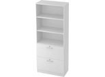Schrank ULM, mit Hängeregistraturauszügen, 3 OH, H 2004 x B 800 x T 420 mm, lichtgrau