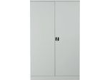 Stahlschrank, H 1950 x B 1200 x T 420 mm, lichtgrau 7035