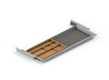 Schublade für elektrisch höhenverstellbaren Schreibtisch Elements, Metall mit Bambus-Inlay, B 759,6 x T 264,5 x H 36,5 mm, silber