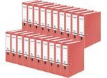 FALKEN Recycolor Ordner, DIN A4, Rückenbreite 80 mm, 20 Stück, rot