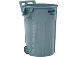 Rubbermaid Abfallbehälter Wheeled Brute, mit Rollen und Luftkanälen, L 720 x B 700 x H 908 mm, 167 l, Kunststoff, grau