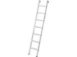 Anlegeleiter Krause, TRBS 2121-2, Arbeitshöhe 2900 mm, 7 rutschfeste Profilstufen mit T 80 mm, Fußstopfen, Aluminium