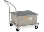 GFK-Auffangwanne 220/1-mobil CEMO, fahrbar, 210 l Auffangvolumen, B 1090 x T 860 x H 1080 mm