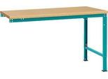 Manuflex Ansatztisch UNIVERSAL Spezial, Tischplatte Multiplex, 1500x1000, wasserblau
