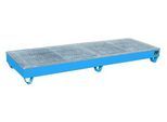 Auffangwanne BAUER AW-4/B/PE mit Gitterrost, 218 l, B 2415 x T 815 x H 255 mm, blau