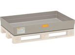GFK-Paletten-Auffangwanne 150 CEMO, für Euro-Paletten, B 1200 x T x 800 x H 208 mm, mit Arretierungsnocken