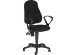 NowyStyl Bürostuhl Punkt Ergo, Permanentkontakt, mit Armlehnen, ergonomische Lehne, breite Sitzfläche, schwarz