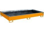 Bauer Regalwanne RW 2700-2 PE, mit PE-Einsatz, L 2665 x B 1315 x H 305 mm, gelborange RAL 2000