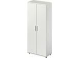 Schäfer Shop Genius Garderobenschrank TETRIS WOOD, 5 OH, H 1910 mm, Höhe inkl. Gleiter, lichtgrau