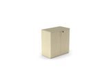 Flügeltürenschrank BEXXSTAR, 2 Ordnerhöhen, Holztüren, H 825 mm,, Ahorn-Dekor