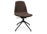 Konferenzsessel Topstar Sitness Life 1.1, dreh-/sitzhöhenverstellbar, ohne Armlehnen, B 460 x T 390 x H 450-480 mm, 4-Fußgestell, Alu schwarz-matt & Stoff, d.braun