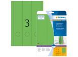 Herma Ordneretiketten A4, 297 x 61 mm, permanent haftend/bedruckbar, 60 Stück, grün