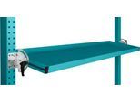 Manuflex Neigbare Ablagekonsole, für Reihe Universal oder Profi, Nutztiefe 345 mm, für Tischbreite 1500 mm, wasserblau