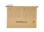 Schäfer Shop Select Hängetasche, DIN A4, seitliche Leinenfrösche, natronbraun, 25 Stück