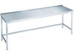 Arbeitstisch aus Edelstahl, unterfahrbar, 850 x 700 x 2000 mm