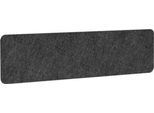 Akustik Tischtrennwand AKUSTIX Vario Eco, Schallabsorptionsklasse B, Stärke 12 mm, ohne Klemmen, B 1600 x H 400 mm, PET-Filz, anthrazit