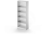 Schäfer Shop Genius Glastürenschrank TETRIS SOLID, Stahlkorpus, 5 OH, B 800 mm, weißaluminium