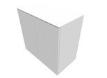 Flügeltürenschrank SOLUS PLAY, 2 Ordnerhöhen, grifflos, B 800 x T 440 x H 748 mm, weiß