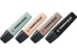 Textmarker STABILO® BOSS Original NatureCOLORS, Keilspitze, lichtbeständig, schnell trocknend, farbsortiert, 4 Stück
