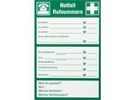 Schild "Notfall-Rufnummern"